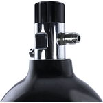 Nitrous Outlet 50-30120 - Nitrous Bottle 2.5lb W/Valve Powersports Gloss Black Aluminum