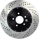 Baer Brakes - 2261031 - Brake Rotor - EradiSpeed + - Front - Directional / Drilled / Slotted - 14.000 in OD - 2 Piece - Iron - Zinc Plated - Ford Mustang 2007-12