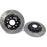 Baer Brakes - 2302019 - Brake Rotor - EradiSpeed + - Rear - Directional / Drilled / Slotted - 12.000 in OD - 2 Piece - Iron - Natural - GM Y-Body 1988-96