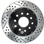 Baer Brakes - 2302019 - Brake Rotor - EradiSpeed + - Rear - Directional / Drilled / Slotted - 12.000 in OD - 2 Piece - Iron - Natural - GM Y-Body 1988-96