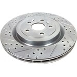 Baer Brakes - 55163-020 - Brake Rotor - Sport - Rear - Directional / Drilled / Slotted - 14.370 in OD - Iron - Zinc Plated - Cadillac CTS-V / Chevy Camaro 2009-15