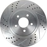 Baer Brakes - 54045-020 - Brake Rotor - Sport Rotor - Front - Drilled / Slotted - 13.000 in OD - 1 Piece - Iron - Zinc Plated - Bullitt / Cobra / Mach1 - Ford Mustang 1994-2004
