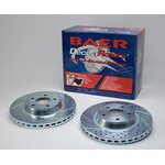 Baer Brakes - 55009-020 - Brake Rotor - Sport - Directional / Drilled / Slotted - 330 mm OD - 5 x 120 mm Wheel Bolt Pattern - Iron - Natural