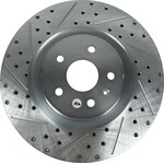 Baer Brakes - 55175-020 - Brake Rotor - Sport - Front - Directional / Drilled / Slotted - 13.980 in OD - Iron - Zinc Plated - Buick Regal / Chevy Camaro 2012-15