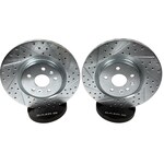 Baer Brakes - 55175-020 - Brake Rotor - Sport - Front - Directional / Drilled / Slotted - 13.980 in OD - Iron - Zinc Plated - Buick Regal / Chevy Camaro 2012-15