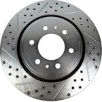 Baer Brakes - 54153-020 - Brake Rotor - Sport - Front - Directional / Drilled / Slotted - 13.780 in OD - Iron - Zinc Plated - Ford / Lincoln Fullsize SUV / Truck 2007-16