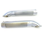 Patriot Exhaust - H3824 - Side Tube Turnouts w/Shield/Mufflers Chrome