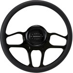 Billet Specialties - BLK30102 - Steering Wheel 1/2 Wrap Win Lite Black