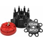 MSD - 84317 - Distributor Cap & Rotor Kit Small Diameter Black