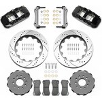 Wilwood - 140-15705-D - Front Disc Brake Kit Blk 97-13 Vette 14.00 Aero6