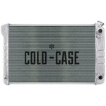 Cold Case Radiators - GMT556A21LSK - 77-87 Pickup Truck 21 Inch LS Swap Aluminum Radiator AT and 12 Inch Fan Kit