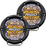 Rigid Industries - 36118 - LED Light 360 Sereis 4in Amber Drive Beam PAir