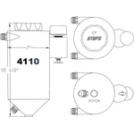 Stefs Performance - 4110 - Drag Race Alum. D/S Tank 6qt. 7in Dia.x 14-3/4in