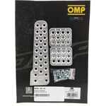 OMP - OA0-1020-003 - 3 Pedal Set Sandblasted Aluminum w/ Long Gas Ped