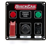 QuickCar - 50-823 - Ignition Panel Black w/ 2 Acc. & Lights