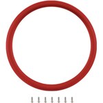 Billet Specialties - 33005 - Half Wrap Ring 15.5in Red Leather