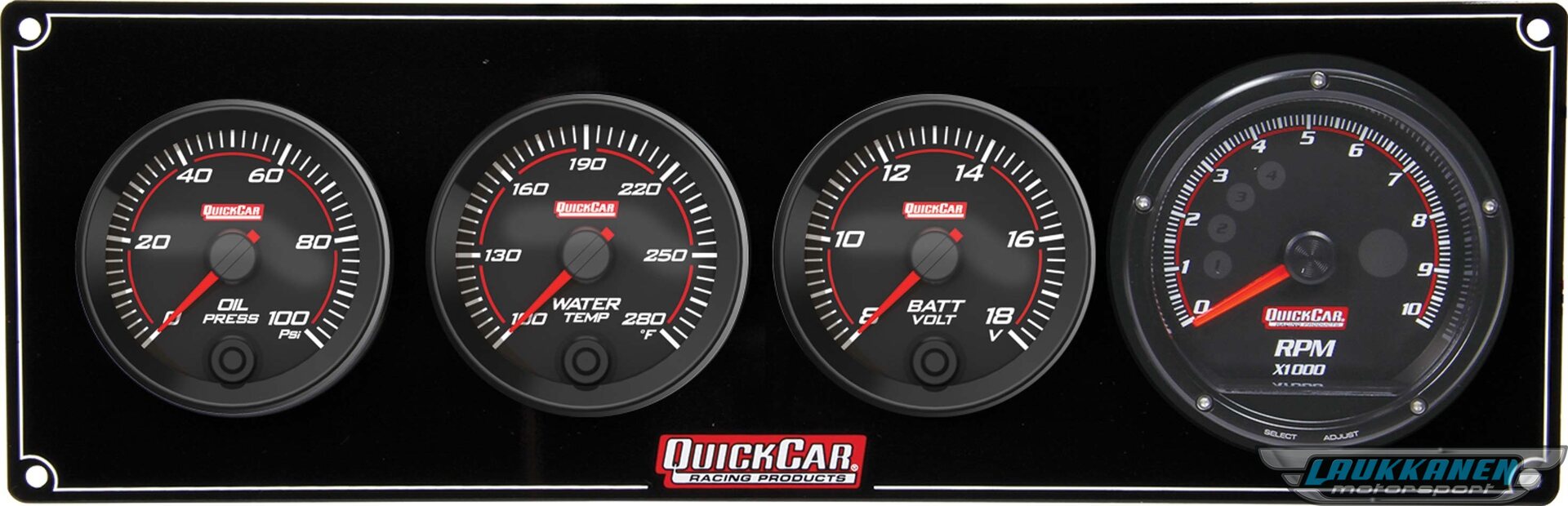 QuickCar Redline 3-1 Gauge Panel OP/WT/OT w/Recall Tach QuickCar Redline 3-1 Gauge Panel OP/WT/OT w/Recall Tach