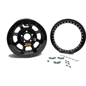 Aero Race Wheels - 33-174520B - 13x7 2in. 4.50 Black Beadlock Wheel