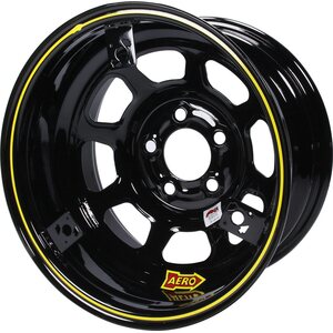 Aero Race Wheels - 52-184720T3 - 15x8 2in 4.75 Black w/ 3 Tabs for Mudcover