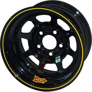Aero Race Wheels - 52-185020LT3 - 15x8 2in 5.00 Black LR w/ 3 Tabs for Mudcover