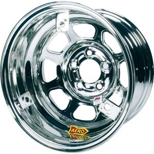 Aero Race Wheels - 52-285030T3 - 15X8 3in 5.00 Chrome w/ 3 Tabs for Mudcover