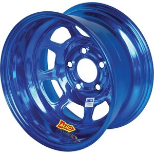 Aero Race Wheels - 52-985040BLU - 15x8 4in 5.00 Blue Chrome