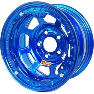 Aero Race Wheels - 53-985030BLU - 15x8 3in 5.00 Blue Chrome Beadlock Wheel
