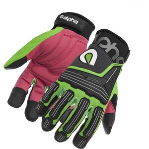Alpha Gloves - AG03-04-L - VIBE Impact Flo Green Green Large