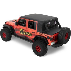 Bestop - 53902-35 - 18- Jeep Wrangler JL 4DR Trektop Halftop Black