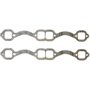Beyea Custom Headers - HG23SP - Exhaust Gasket SBC 23 Small Port (Pair) - 1.550 x 1.870 in Oval Port - Graphite - Small Block Chevy
