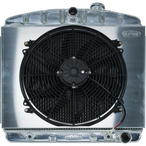 Cold Case Radiators - CHT562AK - 55-57 Tri-5 Chevy Aluminum Radiator And 16 Inch Fan Kit (V8 Mount)