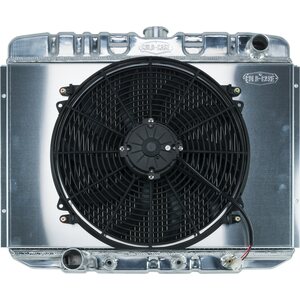 Cold Case Radiators - FOM588AK - 67-70 Mustang BB 24 Inch Aluminum Performance Radiator And 16 Fan Kit AT