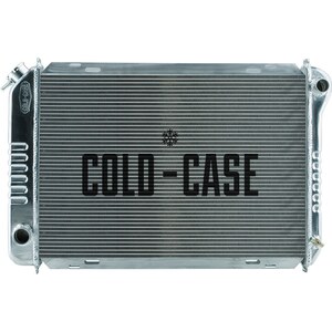 Cold Case Radiators - LMM570-1 - 1987-1993 Ford Mustang Aluminum Radiator with 2 Rows of 1 Inch Tubes Manual Transmission