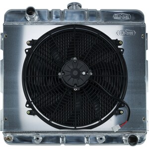 Cold Case Radiators - MOP755AK - 70-72 A,B Body SB Aluminum Performance Radiator And 16 Inch Fan Kit AT 17x22 Inch