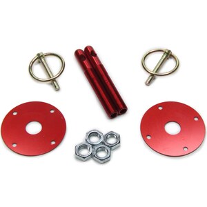Fivestar - 10001-34033-R - Hood Pin Kit  3/8in Alum Red 2-pack