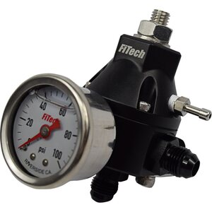 FiTech Fuel Injection - 54001 - Regulator Go Fuel Tight Fit  w/ Pressure Gauge
