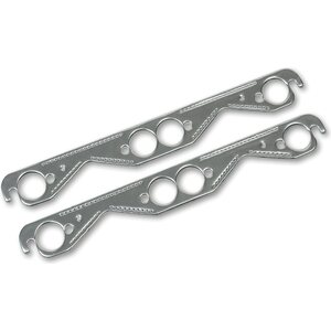 Flowtech - 99150FLT - Chevy Header Gaskets  - Real Seal - 1.630 in Round Port - Re-Useable - Multi-Layered Aluminum - Small Block Chevy