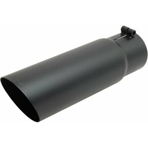 Gibson Exhaust - 500379-B - Black Ceramic Single Wal l Angle Exhaust Tip