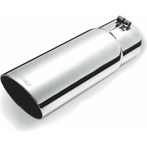 Gibson Exhaust - 500554 - Stainless Single Wall An gle Exhaust Tip
