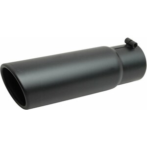 Gibson Exhaust - 500641-B - Black Ceramic Rolled Edg e Angle Exhaust Tip