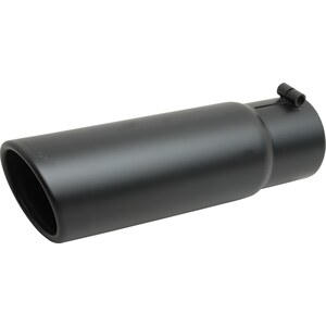 Gibson Exhaust - 500650-B - Black Ceramic Rolled Edge Angle Exhaust Tip