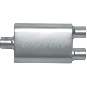 Gibson Exhaust - BM0110 - MWA 3.0in Center/3.0in D ual Oval Muffler  Stainl