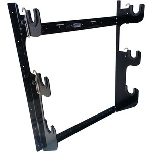 Hepfner Racing Products - HRP6776-BLK - Axle Rack Wall Mount 1 Rear and 2 Fronts Blk