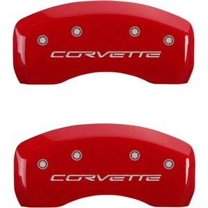 MGP Caliper Cover - 13008SCV6RD - 05-13 Corvette Caliper Covers Red
