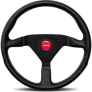 MOMO - MCL32BK3B - Monte Carlo 320 Steering Leather Red Stich