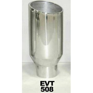 Pypes Performance Exhaust - EVT508 - Exhaust Tip 5in x 8in x 18in Rolled Pol. Weld-on