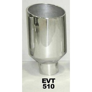 Pypes Performance Exhaust - EVT510 - Exhaust Tip 5in x 10in 18in Rolled Pol. Weld-on