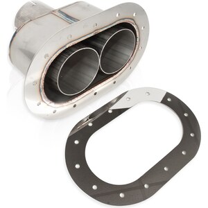 Stainless Works - ST2814 - Through body Exhaust Tip Oval Style 2.5in Inlet