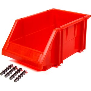 Triple X Race Components - PA-PBIN-8077 - Plastic Storage Bin Red 9-1/2 x 6-1/4 x 4-1/2