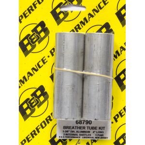 B&B Performance - 68790 - Aluminum 4in V/C Breather Tube Kit (Pair)